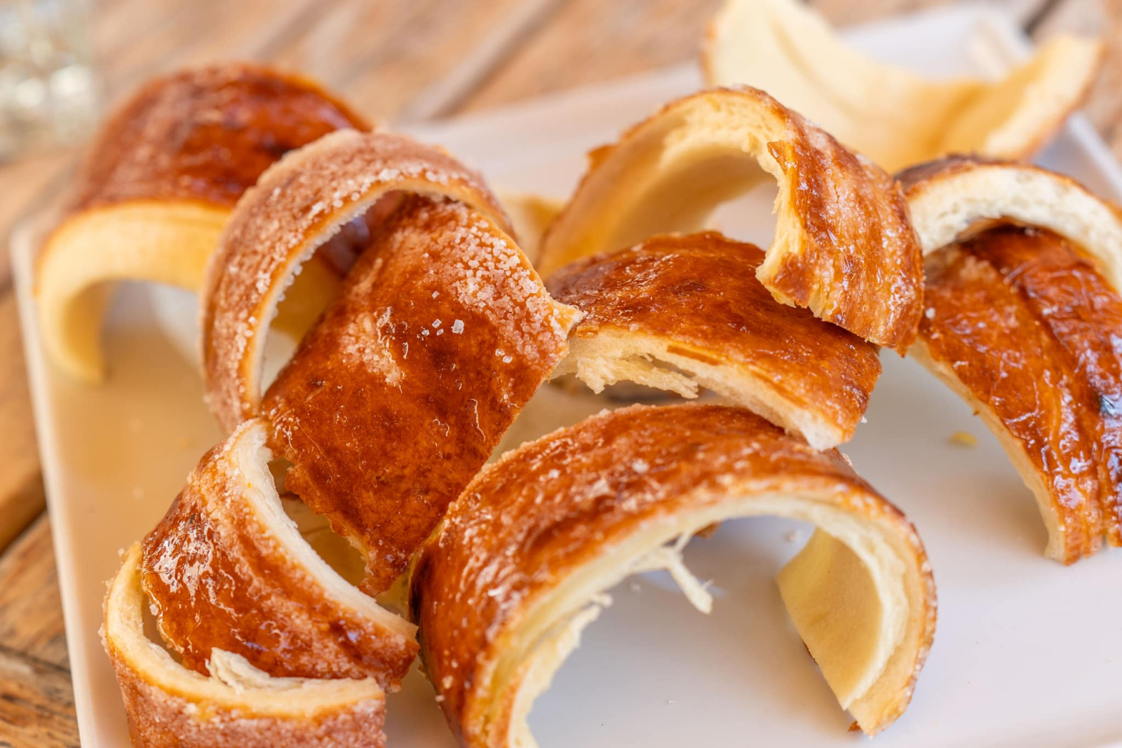 Traditional chimney cake with nuts 